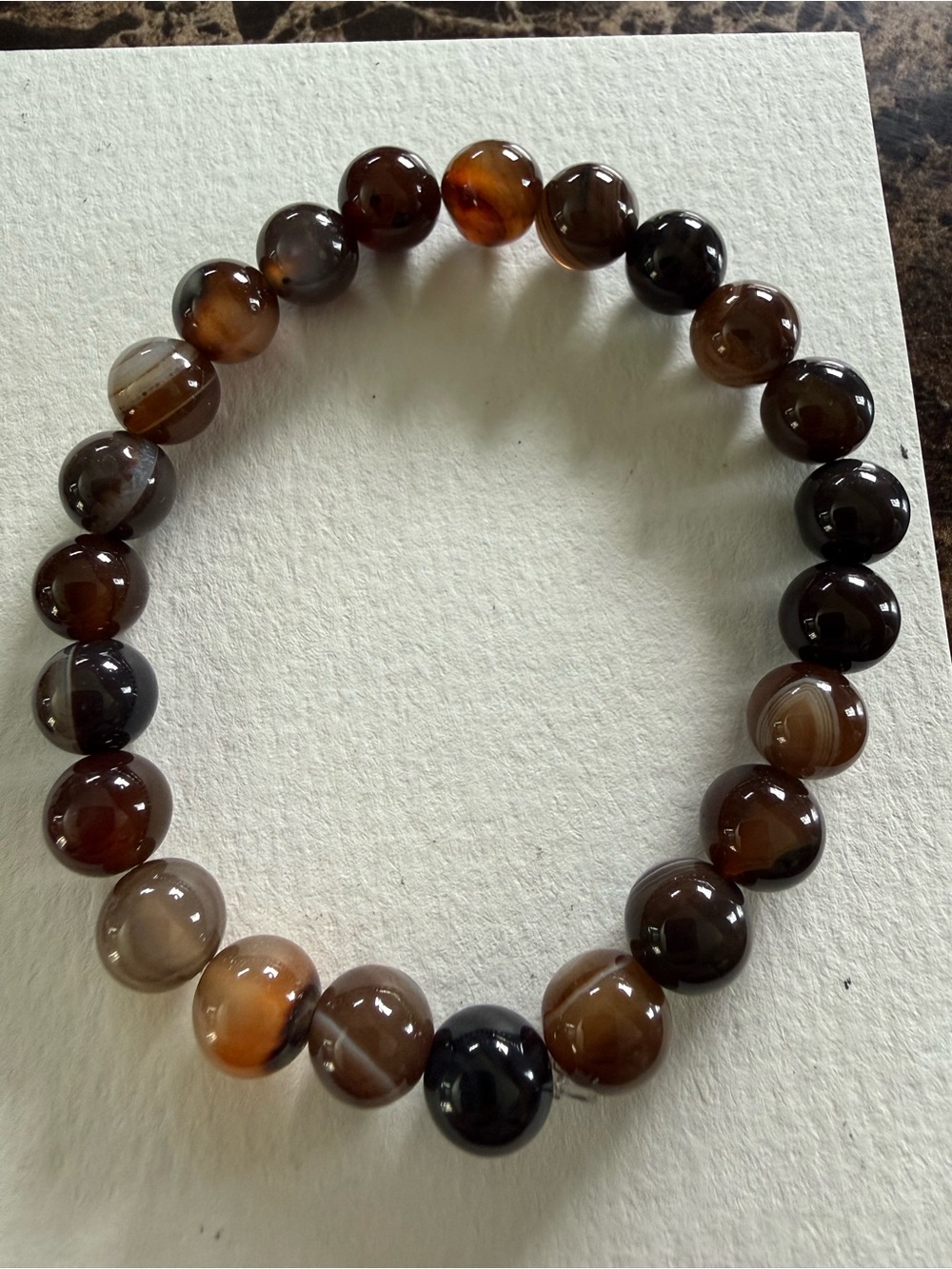 Set of 2 Agate Stretch Bracelets - Picture 4 of 4
